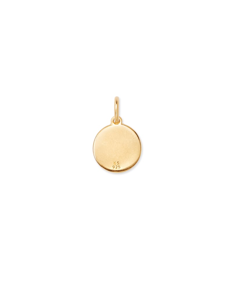 Letter P Coin Charm in 18k Gold Vermeil image number 1